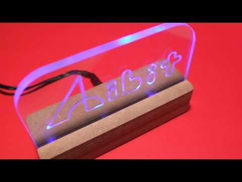 Animated side-lit acrylic sign